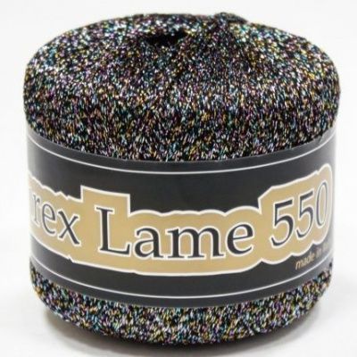 SEAM LUREX LAME 550 - 957 мультиколор черный 64% вискоза 36% метанит; 550м/25г