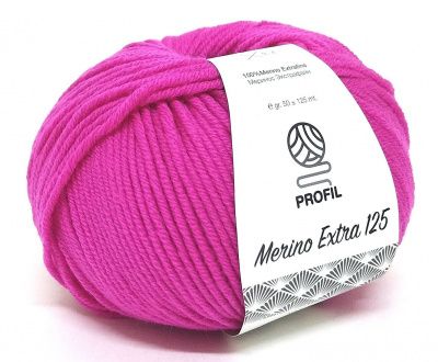 Merino 125 ( 6055 фуксия) 100% меринос экстрафайн 50 г/125 м